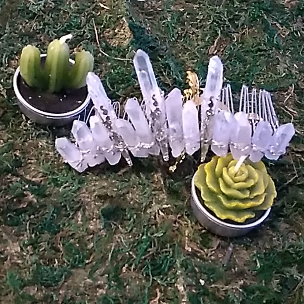 Clear Quartz Hair Piece